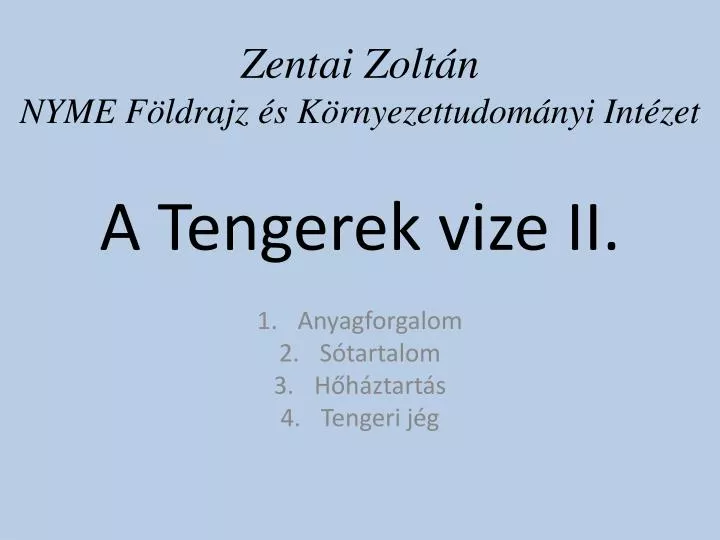 a tengerek vize ii