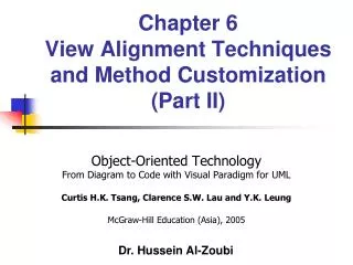 Chapter 6 View Alignment Techniques and Method Customization (Part II)