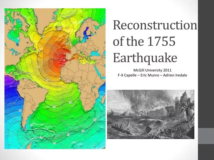 reconstruction of the 1755 earthquake