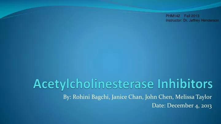 acetylcholinesterase inhibitors