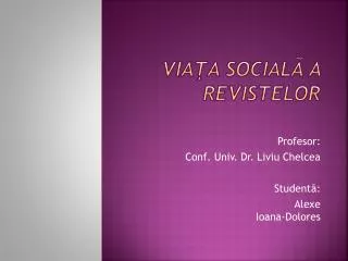 via a social a revistelor