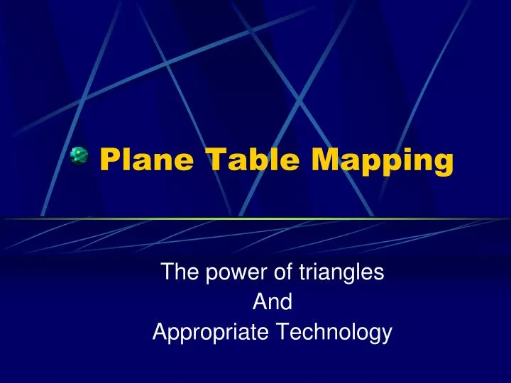 plane table mapping