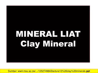 mineral liat clay mineral