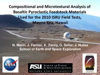 Compositional and Microtextural Analysis of Basaltic Pyroclastic Feedstock Materials