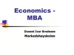 Economics - MBA - slide 1