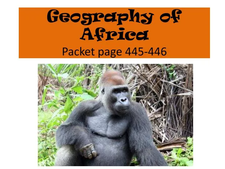 geography of africa packet page 445 446