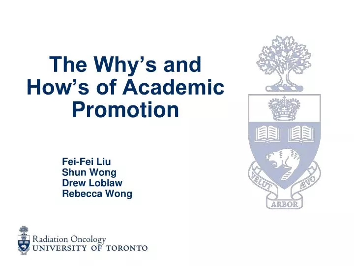 the why s and how s of academic promotion