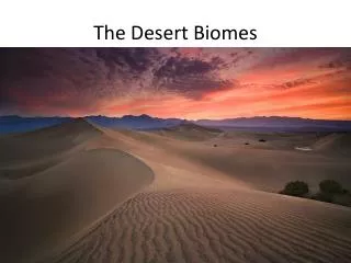 The Desert Biomes