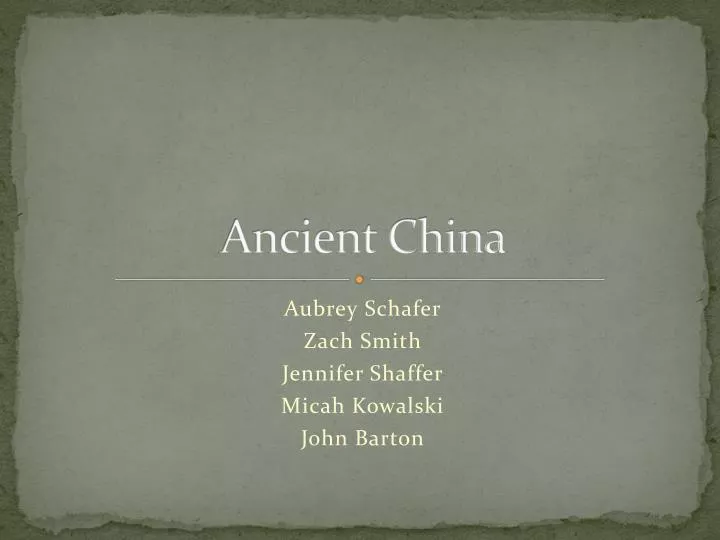 ancient china