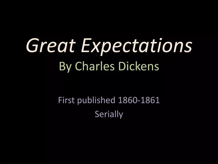 great expectations by charles dickens