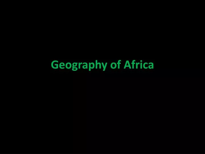 geography of africa