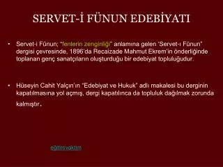 servet f nun edeb yati