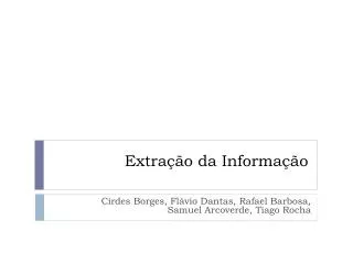 extra o da informa o