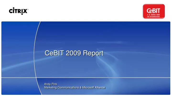 cebit 2009 report