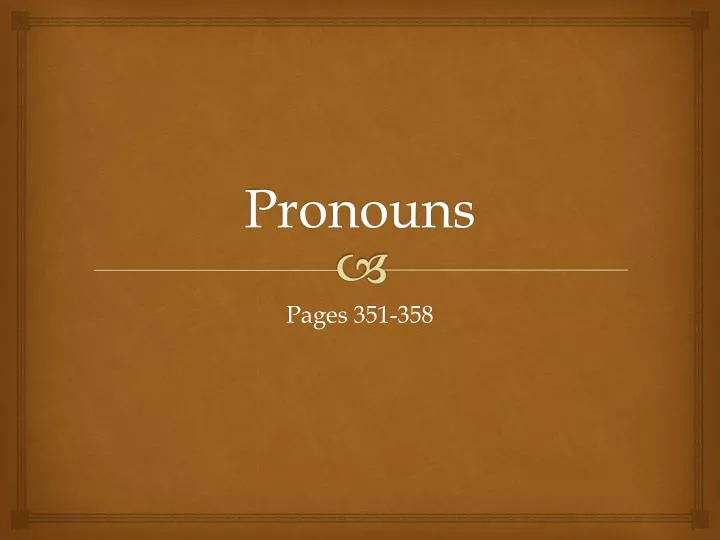 pronouns