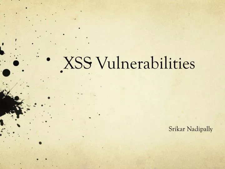 xss vulnerabilities