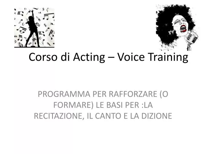 corso di acting voice training