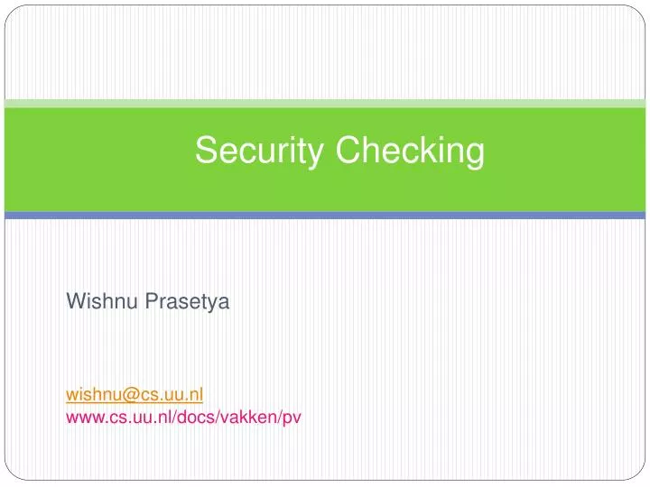 security checking
