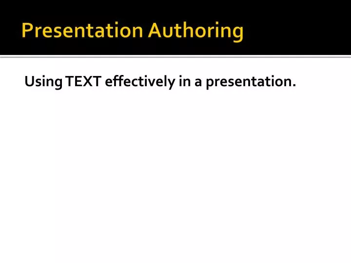presentation authoring