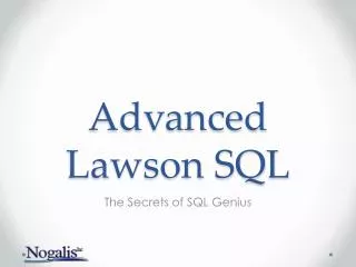 Advanced Lawson SQL