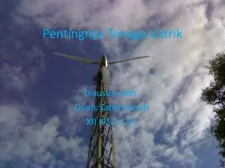 pentingnya t enaga l istrik