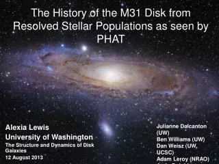The History of the M31 Disk from Resolved Stellar Populations as seen by PHAT