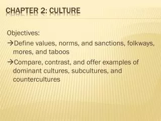 Chapter 2: Culture