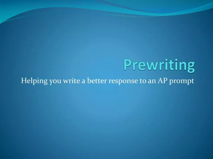 prewriting