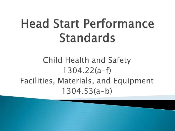 head start performance standards 2017