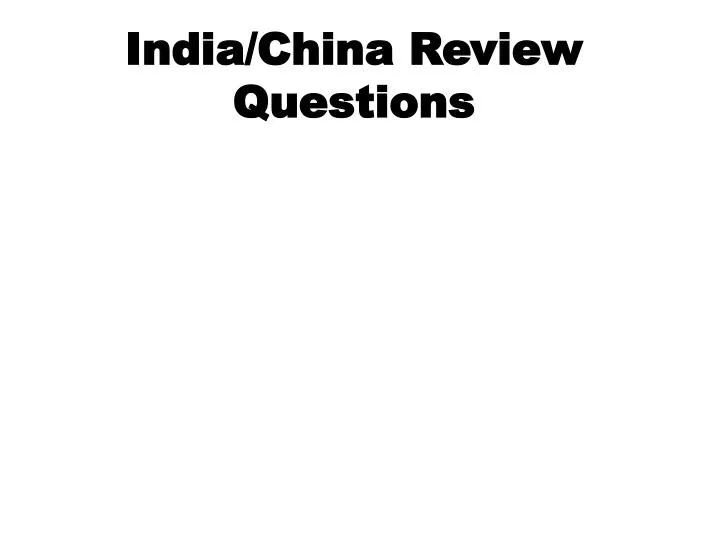 india china review questions
