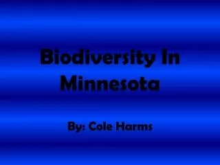 Biodiversity In Minnesota