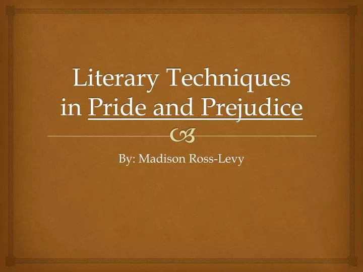 Pride and Prejudice - Story Structure Analysis