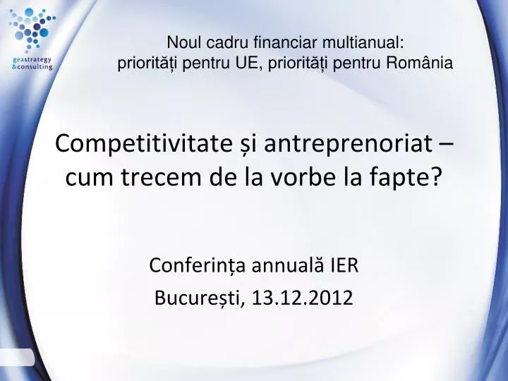 competitivitate i antreprenoriat cum trecem de la vorbe la fapte