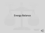 Energy Balance - slide 1