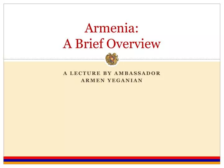 armenia a brief overview