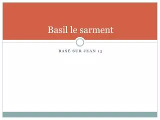 basil le sarment