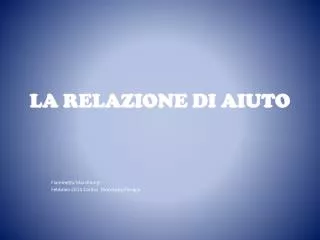 la relazione di aiuto