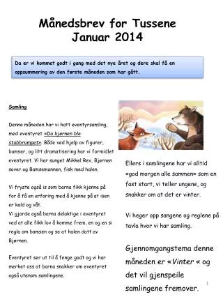 m nedsbrev for tussene januar 2014