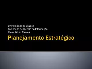 universidade de bras lia faculdade de ci ncia da informa o profa lillian alvares