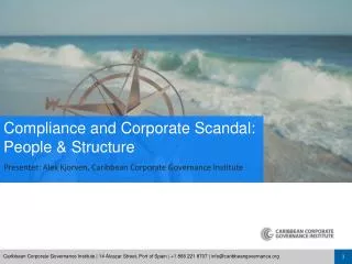 Compliance and Corporate Scandal: People &amp; Structure