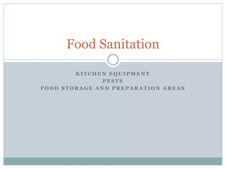 food sanitation