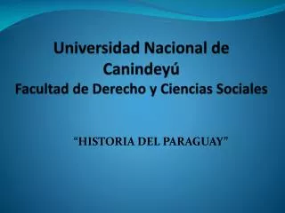 universidad nacional de canindey facultad de derecho y ciencias sociales