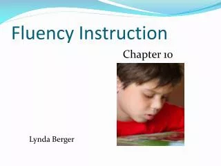 Fluency Instruction