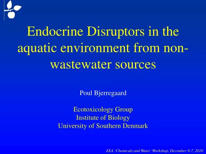 endocrine disruptors in the aquatic environment from non wastewater sources