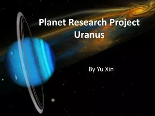 Planet Research Project Uranus