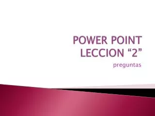 power point leccion 2