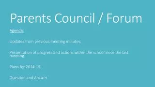 Parents Council / Forum