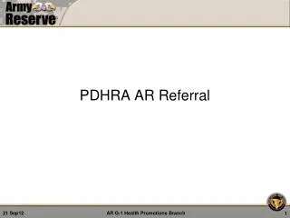 PDHRA AR Referral