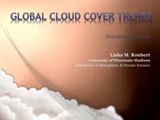 Global Cloud Cover Trends