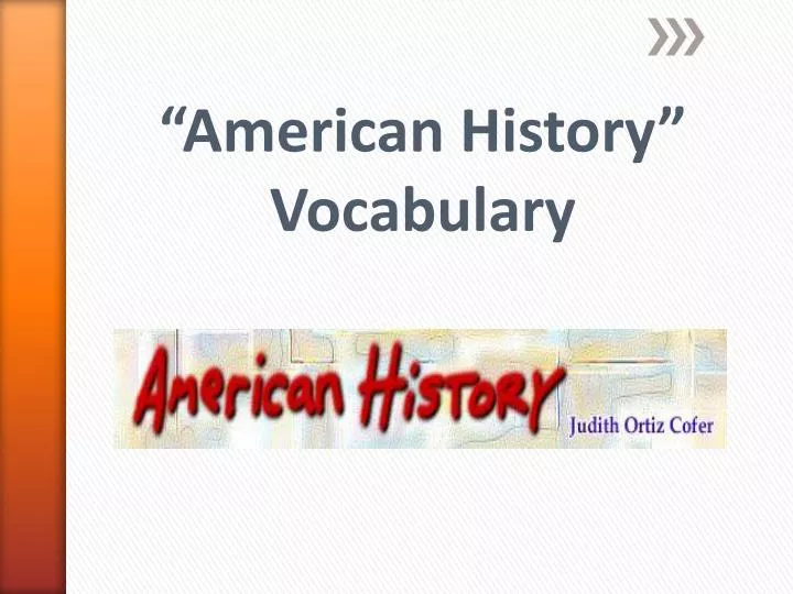 american history vocabulary
